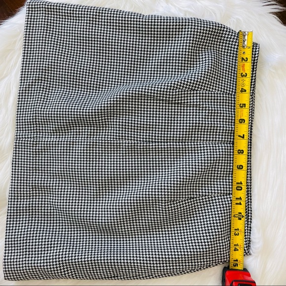 FOREVER 21 Skirt black white hounds tooth check plaid Checkered PRINT M Zip - Picture 4 of 8
